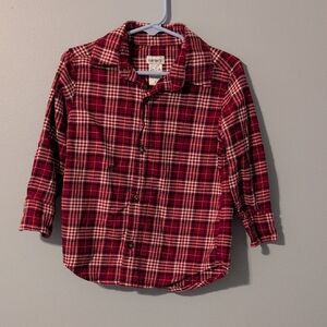 Carter's Red Plaid Button Down Shirt